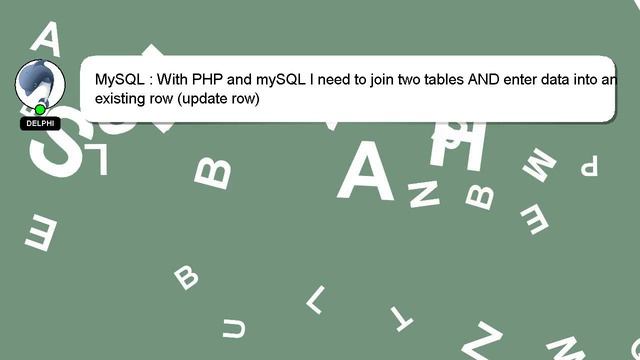 MySQL : With PHP and mySQL I need to join two tables AND enter data into an existing row (update ro смотреть онлайн