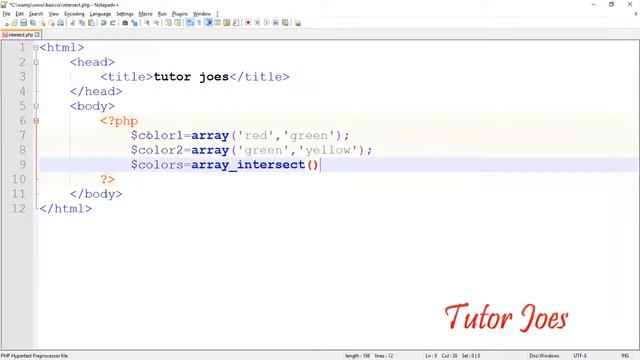 Intersect Function In PHP Tamil смотреть онлайн