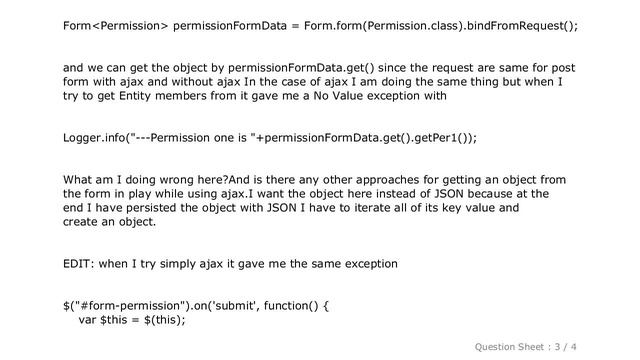 jQuery : Post form via ajax and get a form object in play framework java смотреть онлайн