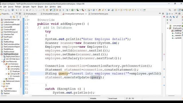 Console Based Java Project with MySql. смотреть онлайн