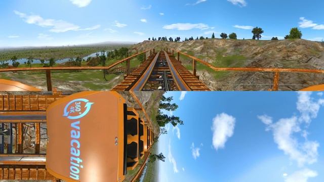 VR Video 360 Wooden Roller Coaster 360° Virtual Reality PSVR