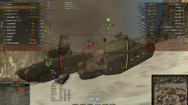 T110E4 не плохой бой на карте аэродром