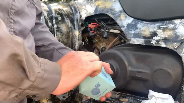 Как поменять масло в двигателе на квадроцикле STELS 500 GT смотреть онлайн