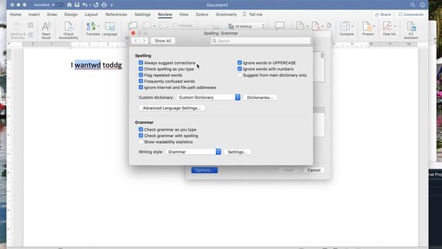 Demo setting check spelling &grammar pada Ms Word di Macbook Pro смотреть онлайн