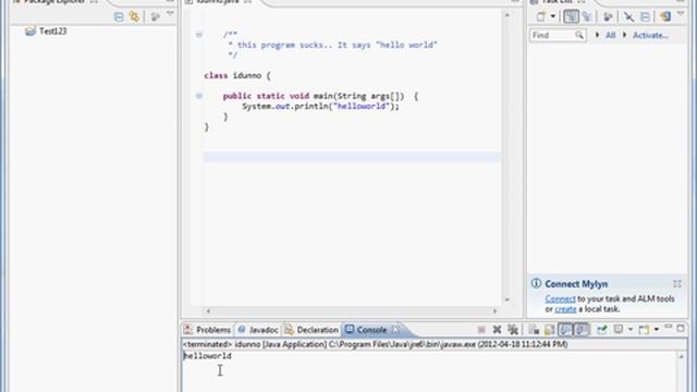 Java "helloworld" смотреть онлайн