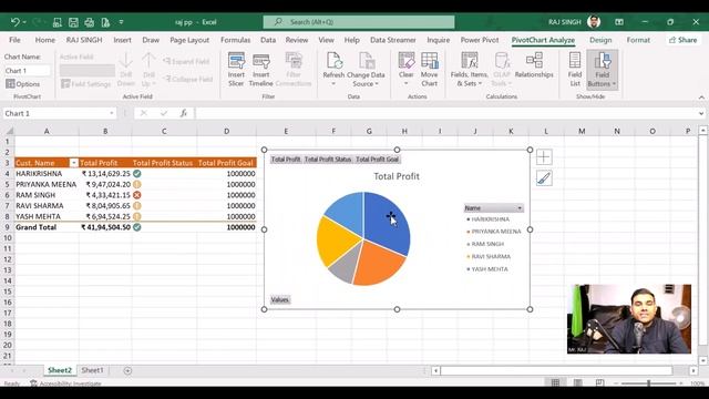 Excel Power Pivot Lesson 9: Insert Pivot Chart | Advance Excel PowerPivot | Raj Singh Microsoft смотреть онлайн