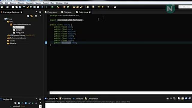 LWJGL: Pong Game #3 Entity Class смотреть онлайн