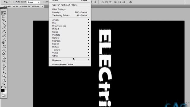 How to make a electric text in photoshop. смотреть онлайн
