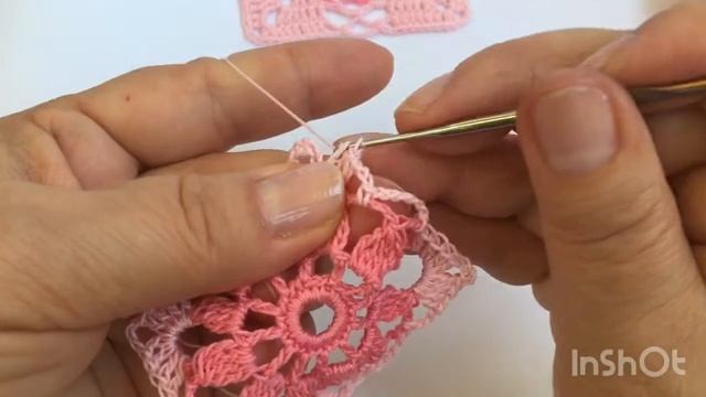 Ажурный квадратный мотив крючком. Подробный видеоурок. Как спрятать концы нитей. Соединение мотивов смотреть онлайн