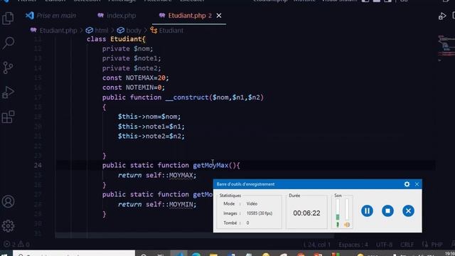 Tutoriel PHP #2- Programmation orientée objet en PHP -Basique- (partie1) смотреть онлайн