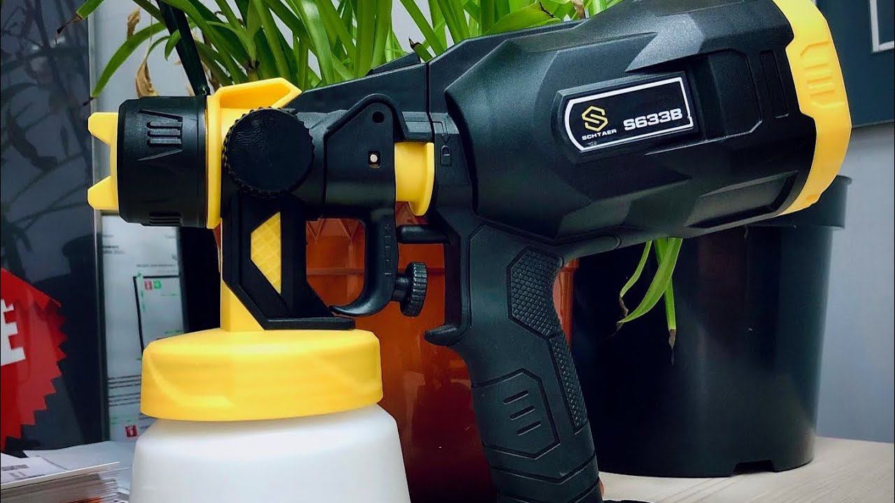 Простой и эффективный аппарат для покраски пола | Аккумуляторный краскораспылитель SCHTAER S633B-18 смотреть онлайн