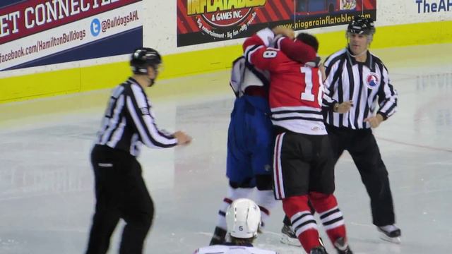 Stortini vs Bollig Fight! January 4th 2013 Hamilton vs Ice Hogs смотреть онлайн
