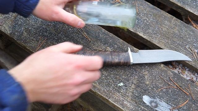 Штучный охотничий нож ручной работы. Обзор. смотреть онлайн