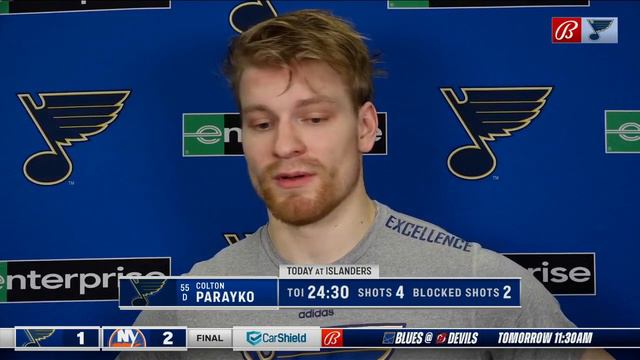 Colton Parayko says Blues must learn from recent losses смотреть онлайн
