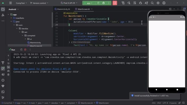 Remember a State across Configuration Change with a Custom Saver - Jetpack Compose смотреть онлайн