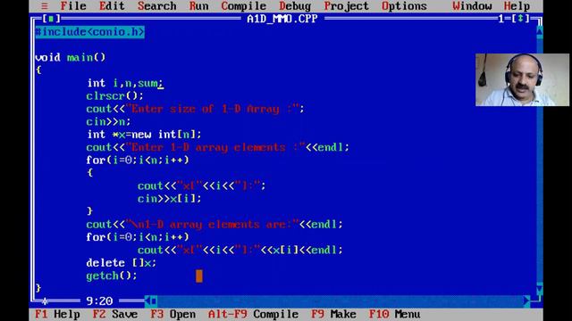 Dynamic 1-D Array using Memory Management Operators in C++ смотреть онлайн