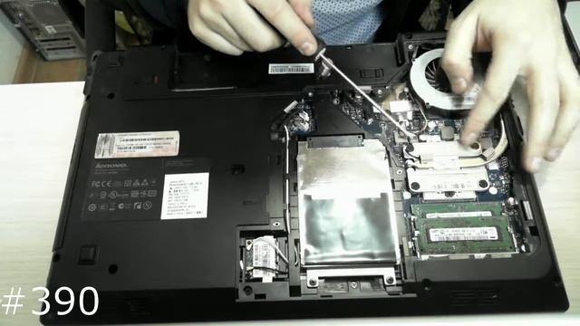 Неполная разборка ноутбука Lenovo G570 Замена HDD, ODD, RAM смотреть онлайн