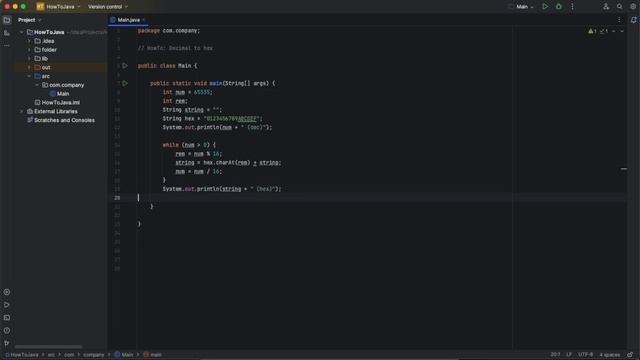 Java: Program for Decimal to Hexadecimal Conversion смотреть онлайн