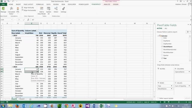 Excel 2013 Power BI Tools Part 13 - Date Functions within PowerPivot / DAX смотреть онлайн