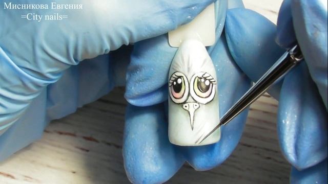 Дизайн ногтей с совой/Рисуем перышко на ногтях/Летний радужный дизайн ногтей/Мисникова Евгения смотреть онлайн
