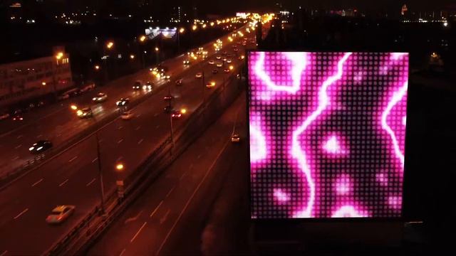 Медиафасад на Звенигородском шоссе (РА Sunlight Outdoor)