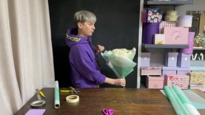 СОБИРАЕМ И УПАКОВЫВАЕМ БУКЕТ ИЗ 17 РОЗ