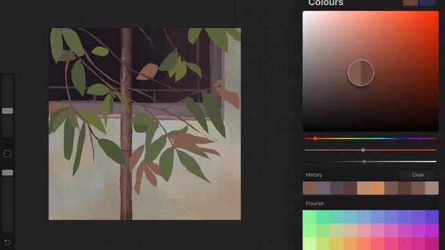FOLIAGE | digital painting of fall leaves in procreate | real life study #digitalart #procreate смотреть онлайн