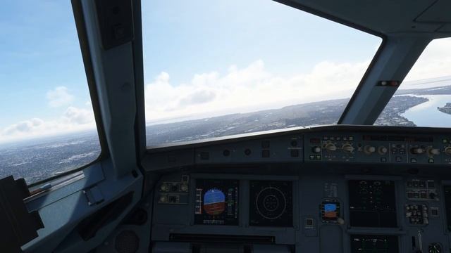 Посадка в Брисбене. Австралия. Landing in Brisbane Airport (YBBN) MICROSOFT FLIGHT SIMULATOR 2020 смотреть онлайн