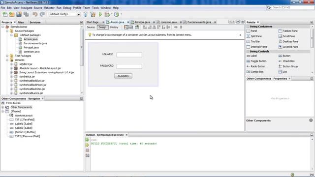 login en java con SQL 2008 / 2012 смотреть онлайн