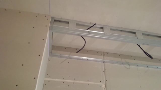 короб из гипсокартона, с угловым профилем CD. Plasterboard install. смотреть онлайн
