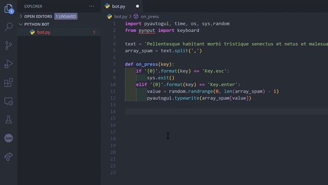 How to make a spam bot in python [in 1 minute]. смотреть онлайн
