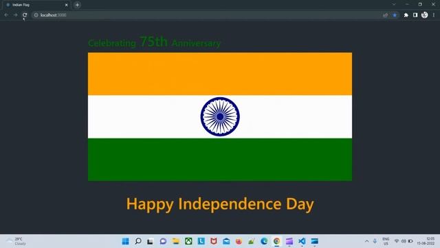 Indian Flag Application using React JS смотреть онлайн