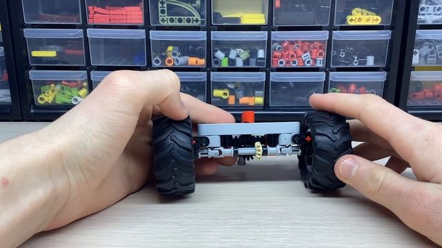 Компактный Передний Мост с ПРИВОДОМ из Lego Technic.