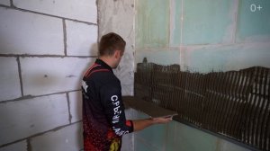 Как сделать идеально ровный фартук на кухне. Показываю самый легкий способ для большой плитки.