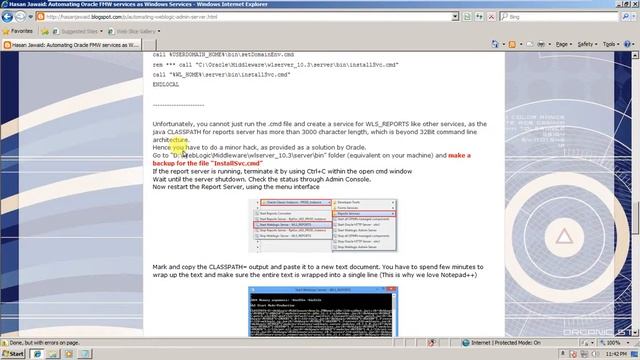 Automating Oracle WLS FMW 11G services as Windows Services смотреть онлайн
