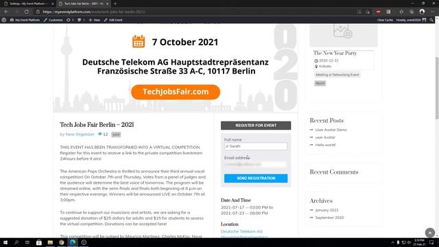 How Multiple Registrations Setting Working with Registration on #WordPress Event Website смотреть онлайн