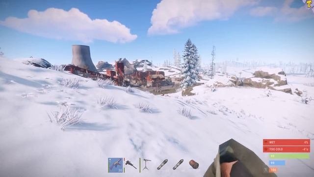 RUST - Рейд очень странного Дома на Горе. Затерянный Аэродроп в Зиме.