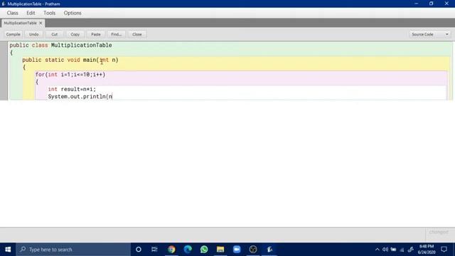 Java/BlueJ Program To Print Multiplication Table Of Any Number | CodingMachine | Program#2 смотреть онлайн