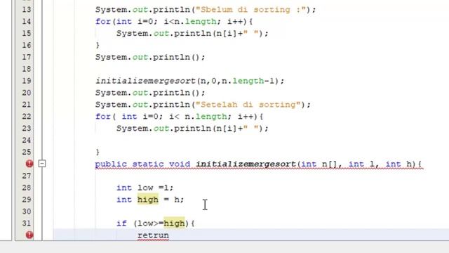 Merge Sort Java Nurhidayati D0219362 смотреть онлайн