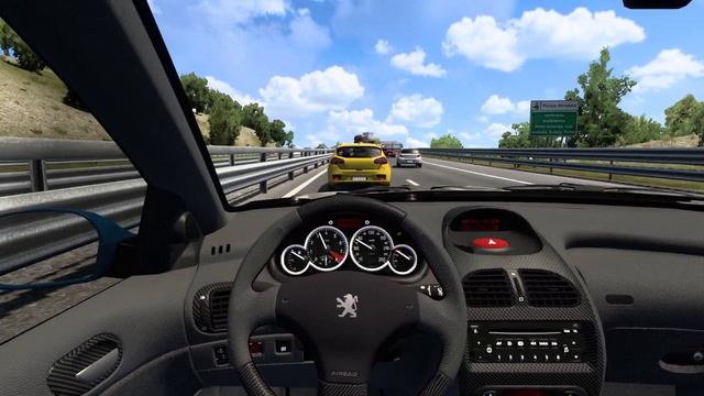 POV Driving Peugeot 206 - Euro Truck Simulator 2 1.46 car mods смотреть онлайн
