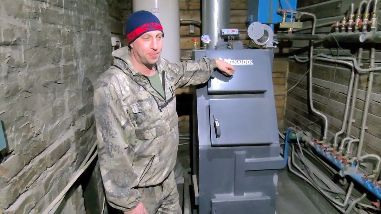Обзор котла длительного горения Механик 30кВт. смотреть онлайн