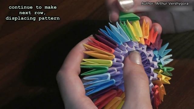 How to make a paper iridescent Christmas toy (Christmas bauble). 3D origami tutorial смотреть онлайн