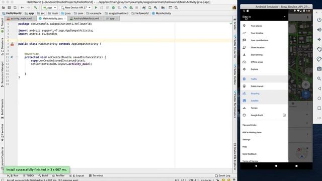 Navigation Drawer Explanation | android app development tutorial for beginners in telugu part 1 смотреть онлайн
