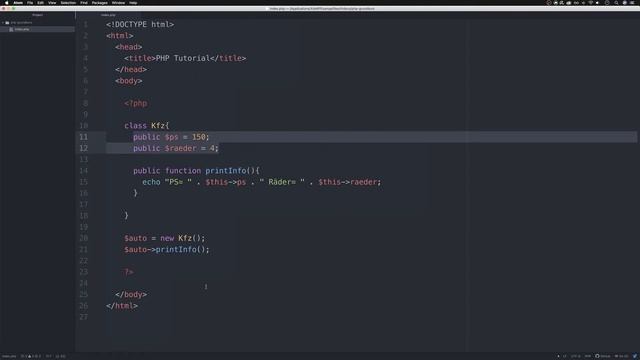 PHP 7 Tutorial 2019 Anfänger | #29 PHP OOP Klassen, Eigenschaften, Methoden, Konstruktor смотреть онлайн