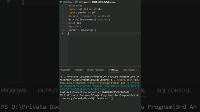 Learn Python : Connect To SQLITE Database. GET Data смотреть онлайн