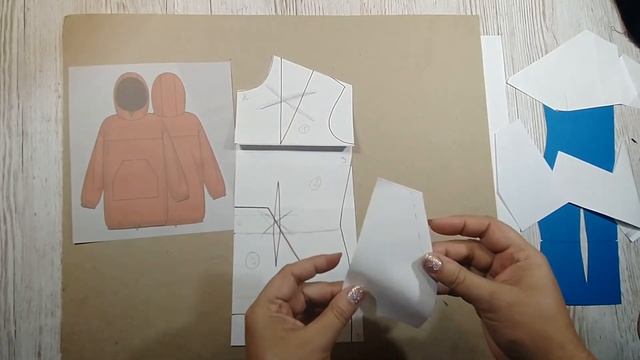 Как сделать самую легкую выкройку без расчетов.Капюшон, рукава и карман своими руками. смотреть онлайн