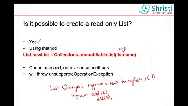 Java Interview Questions - How to create a read-only List? смотреть онлайн