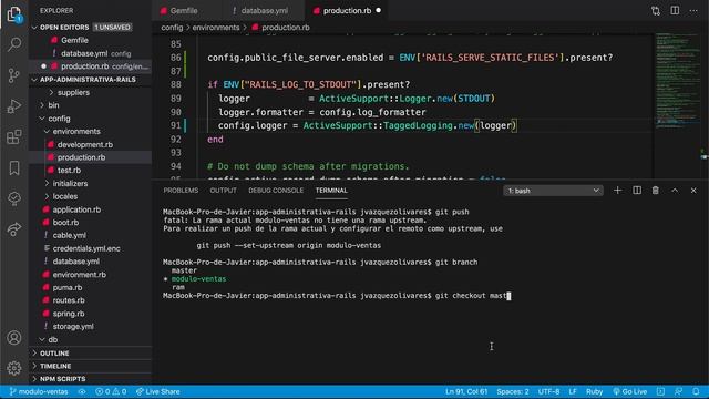 Subir aplicación Rails a Heroku | Creación de un sistema administrativo en Ruby on Rails смотреть онлайн