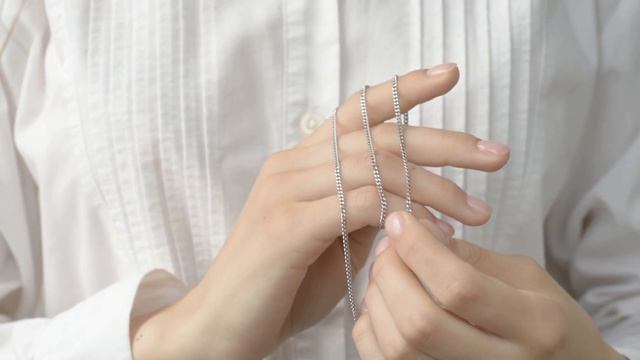 Серебряная цепочка. Панцирное плетение 2мм смотреть онлайн