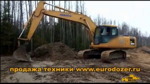 Видео работы на объекте гусеничного экскаватора Коматсу 200 / Komatsu pc200 /